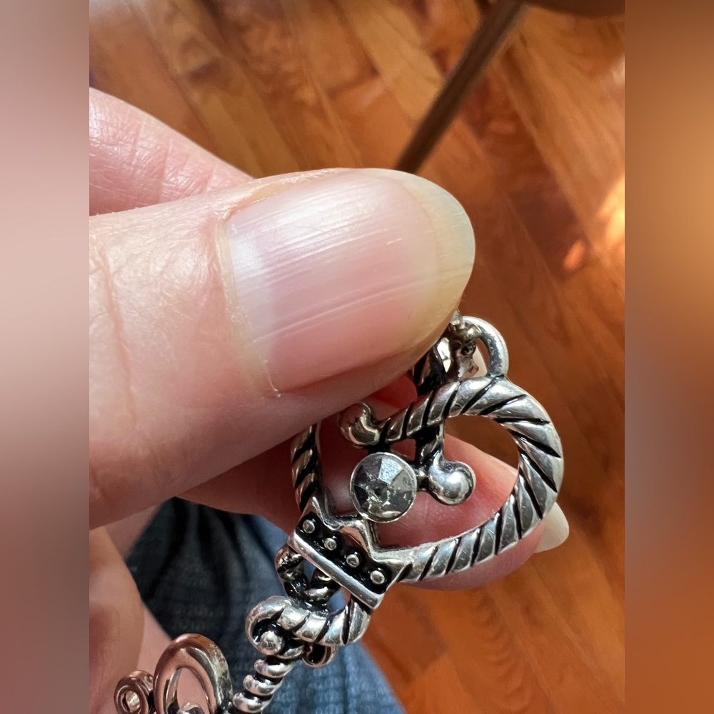 Silver color Heart Key Pendant Necklace - Picture 6 of 6